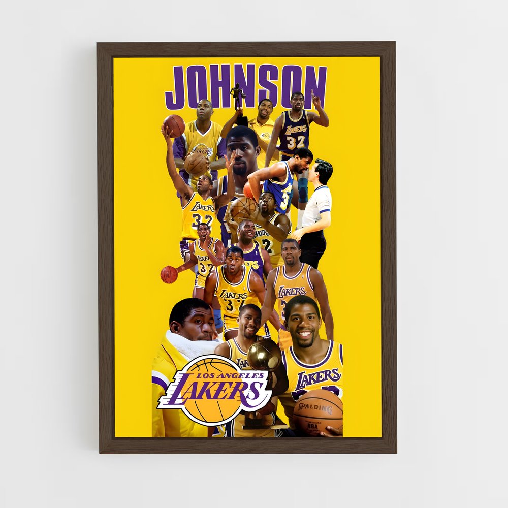 magic-johnson-4 cadre Bois foncé