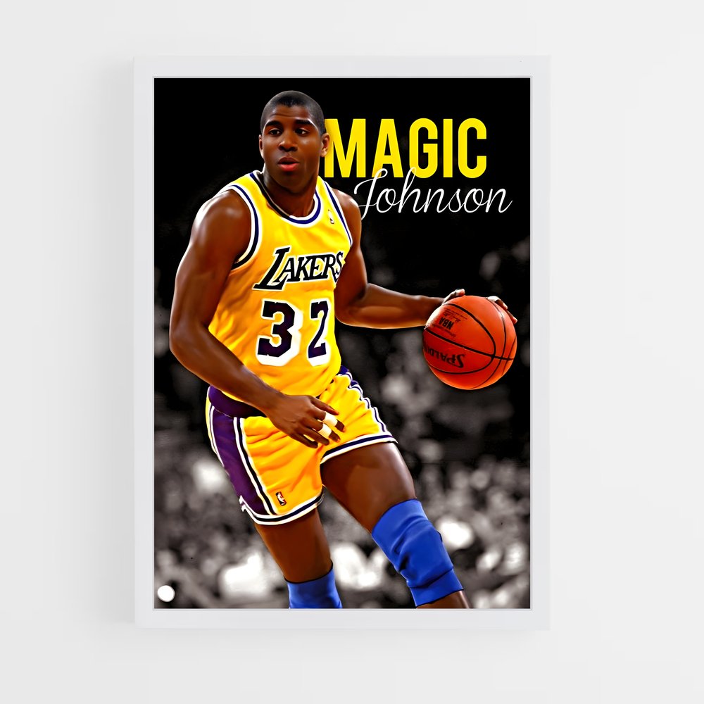 magic-johnson-7 cadre Blanc