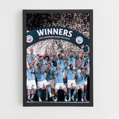 Poster voor de viering van Manchester City