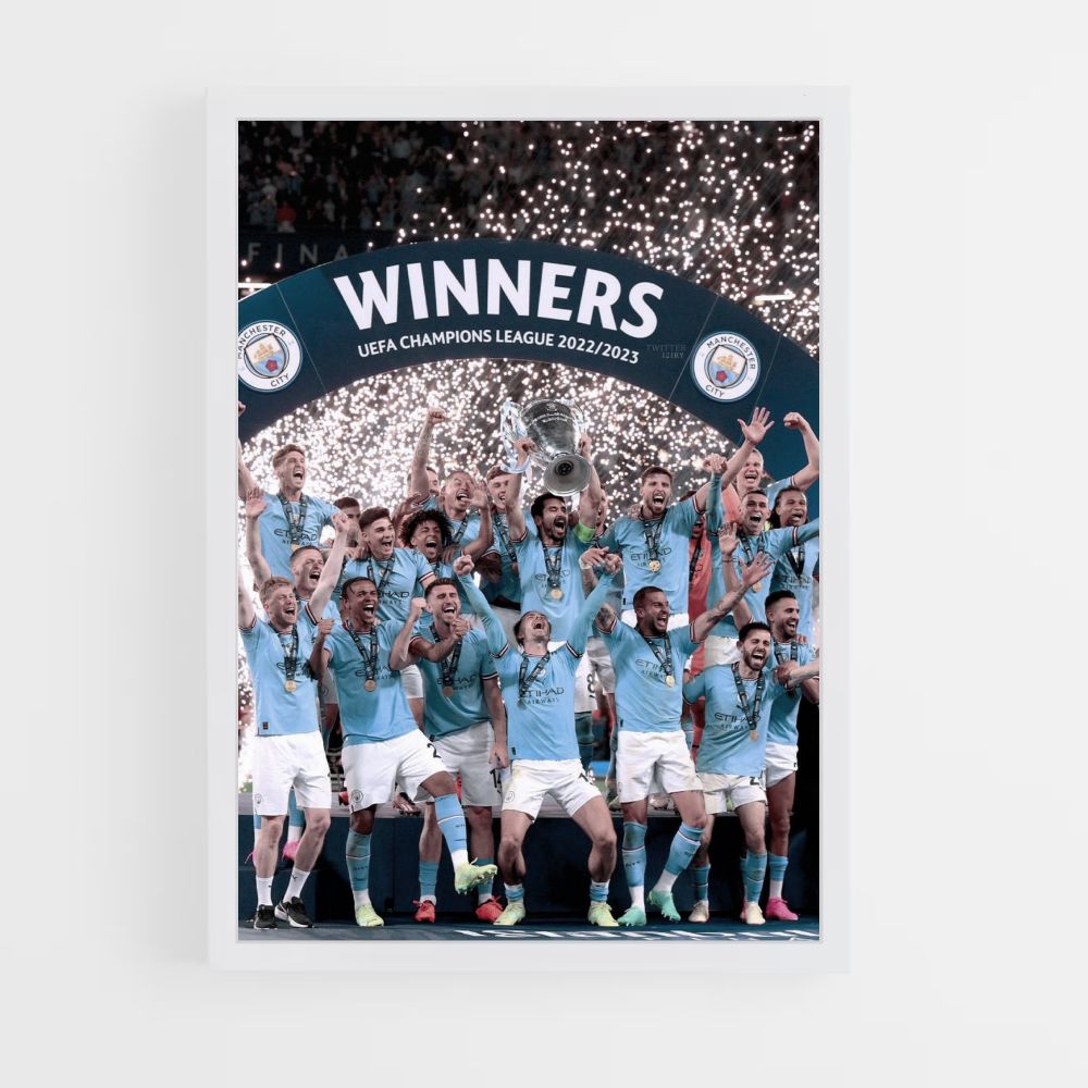 Poster voor de viering van Manchester City