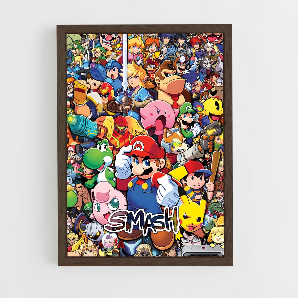 mario-12 cadre Bois foncé