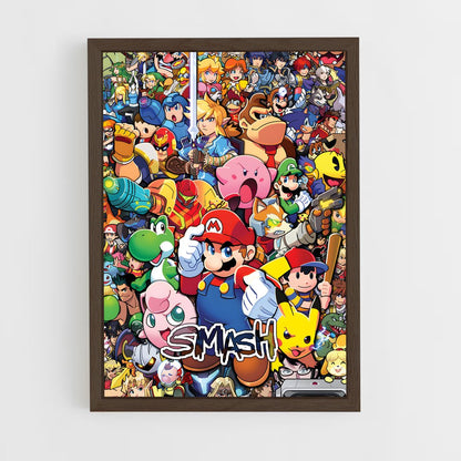 mario-12 cadre Bois foncé