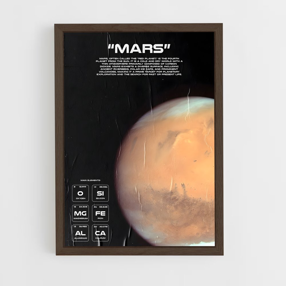 mars-1 cadre Bois foncé