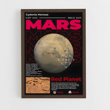 mars-4 cadre Bois foncé