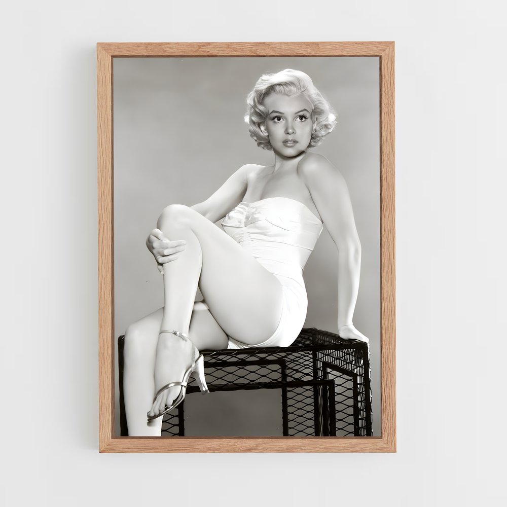 marylin-monroe-1 cadre Bois clair