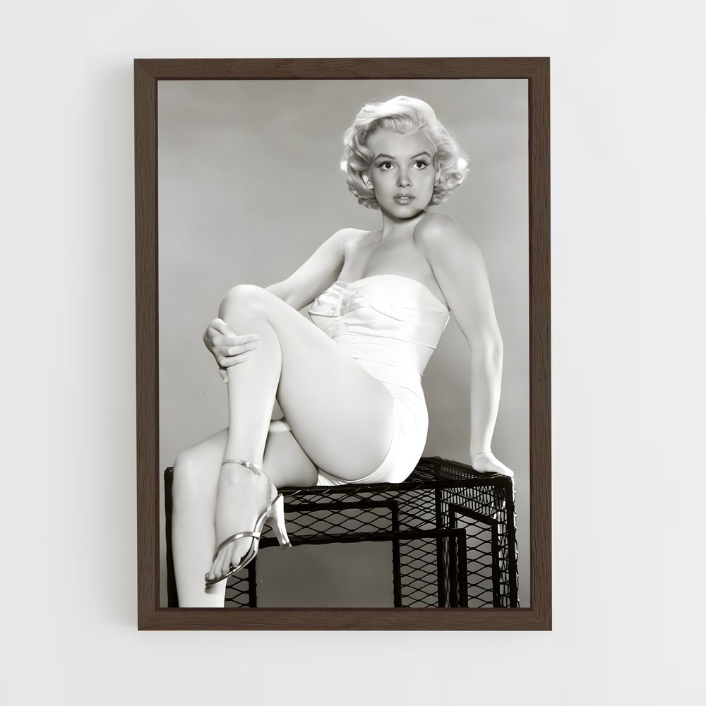 marylin-monroe-1 cadre Bois foncé