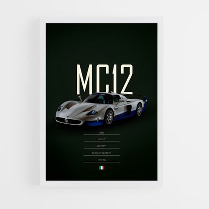 maserati-11 cadre Blanc