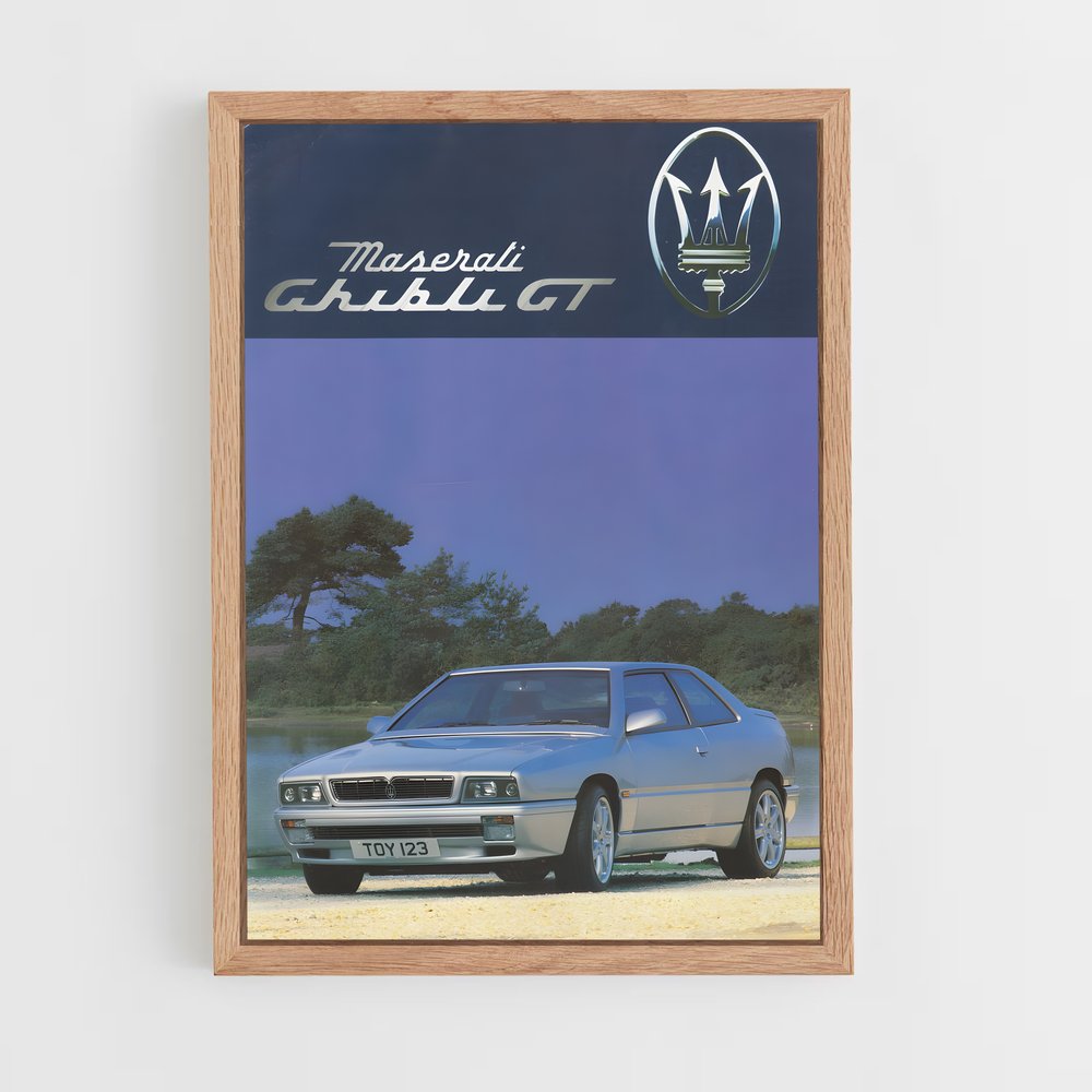 maserati-6 cadre Bois clair