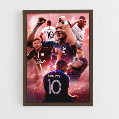 mbappe-4 cadre Bois foncé