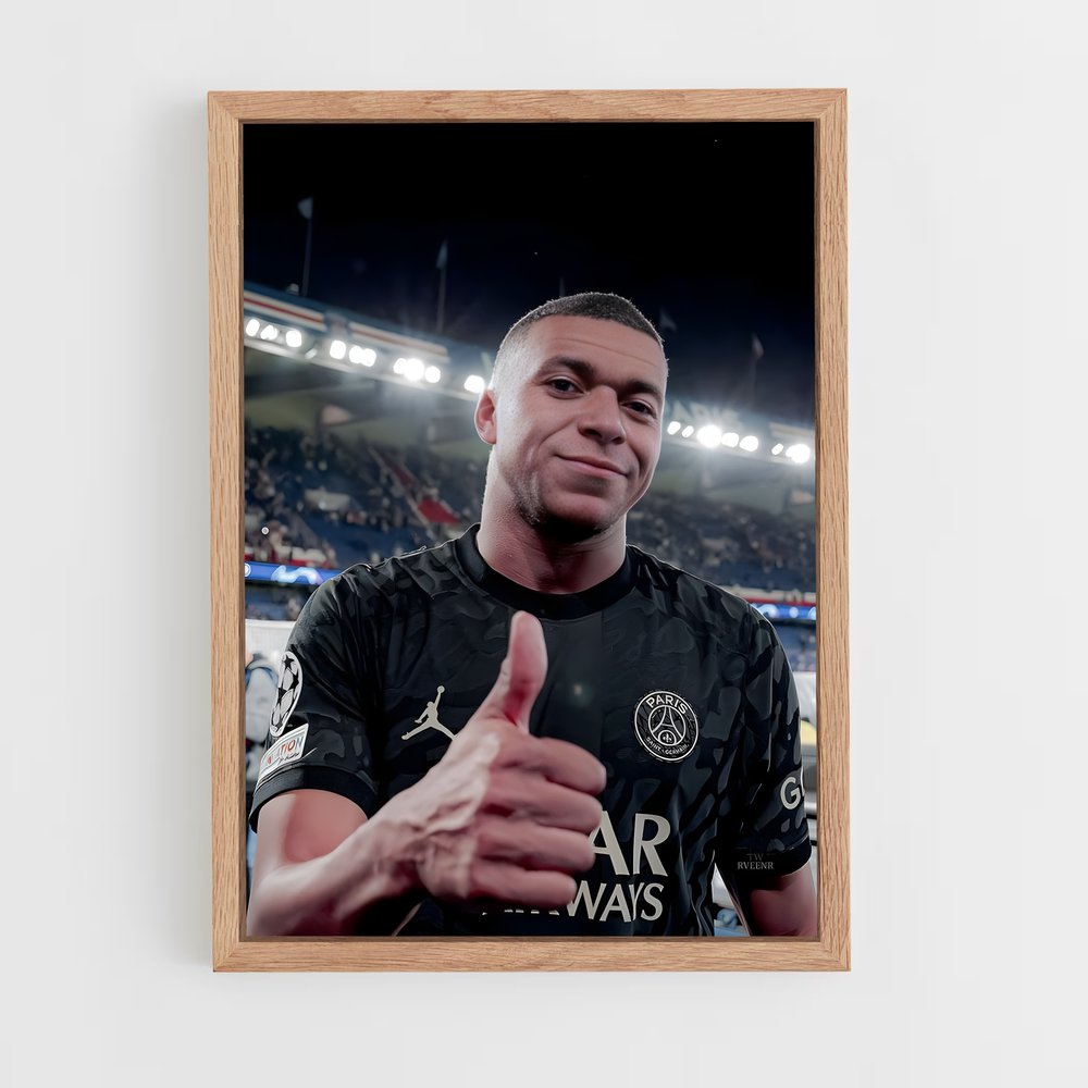 mbappe-6 cadre Bois clair