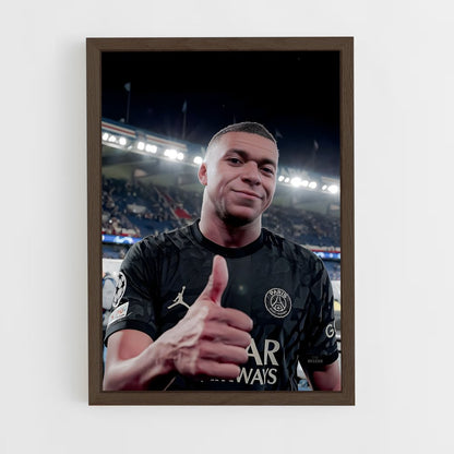 mbappe-6 cadre Bois foncé