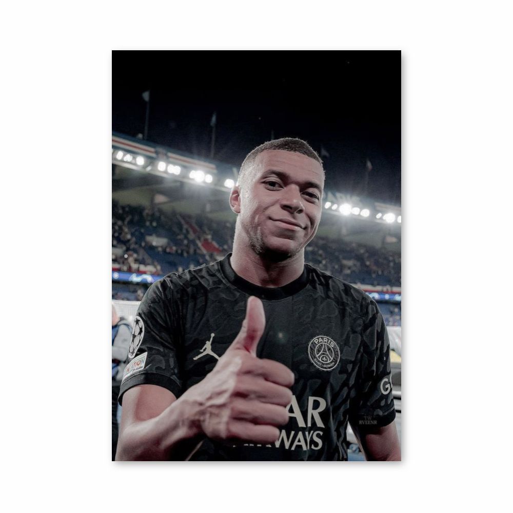 Poster Mbappé Duim