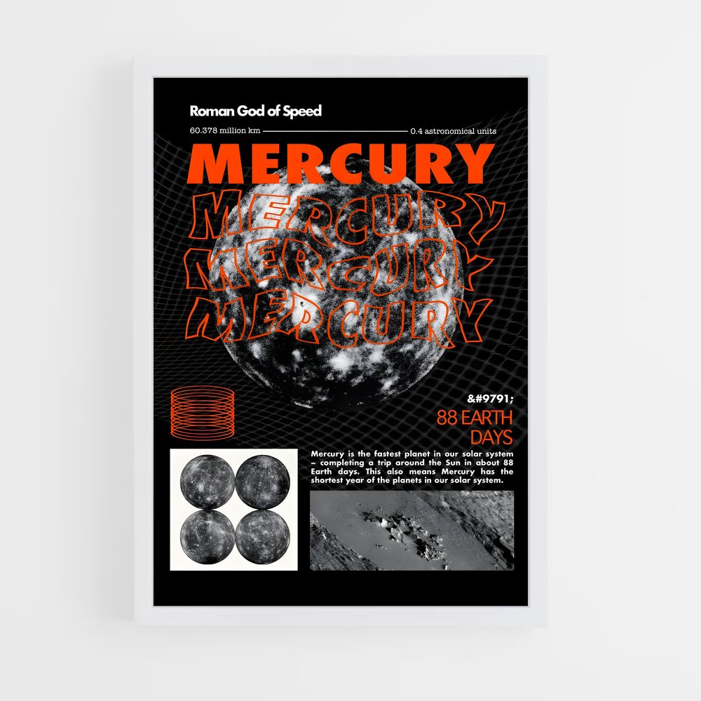 mercury-6 cadre Blanc
