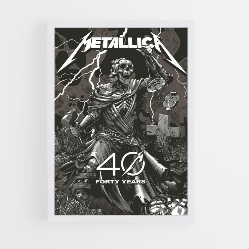 Affiche Metallica 40 jaar