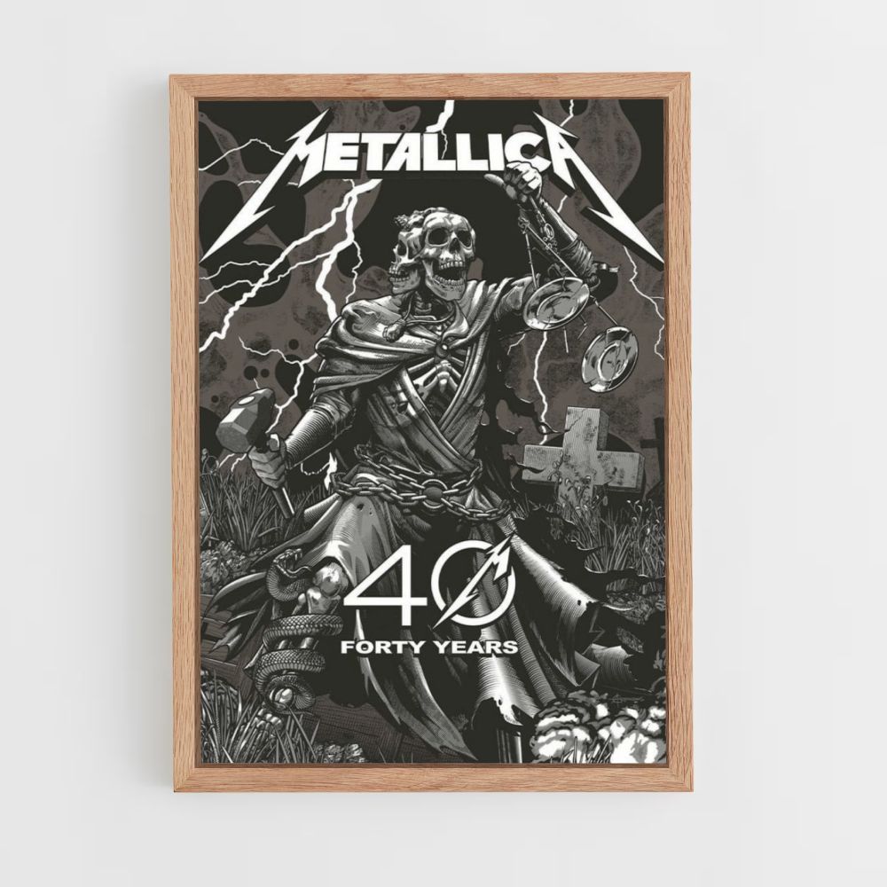 Affiche Metallica 40 jaar