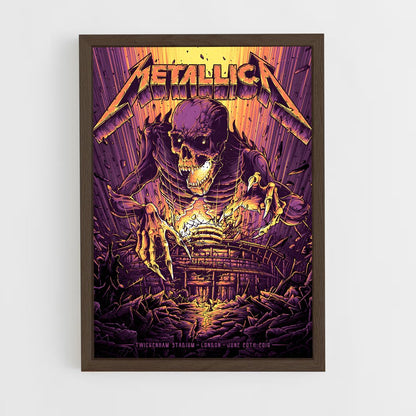 metallica-12 cadre Bois foncé