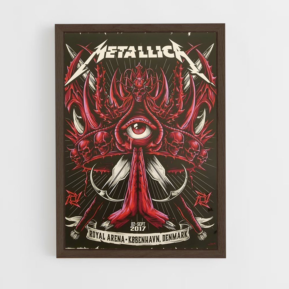 metallica-5 cadre Bois foncé
