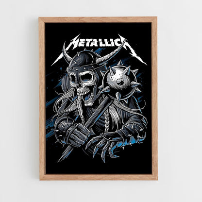 metallica-6 cadre Bois clair