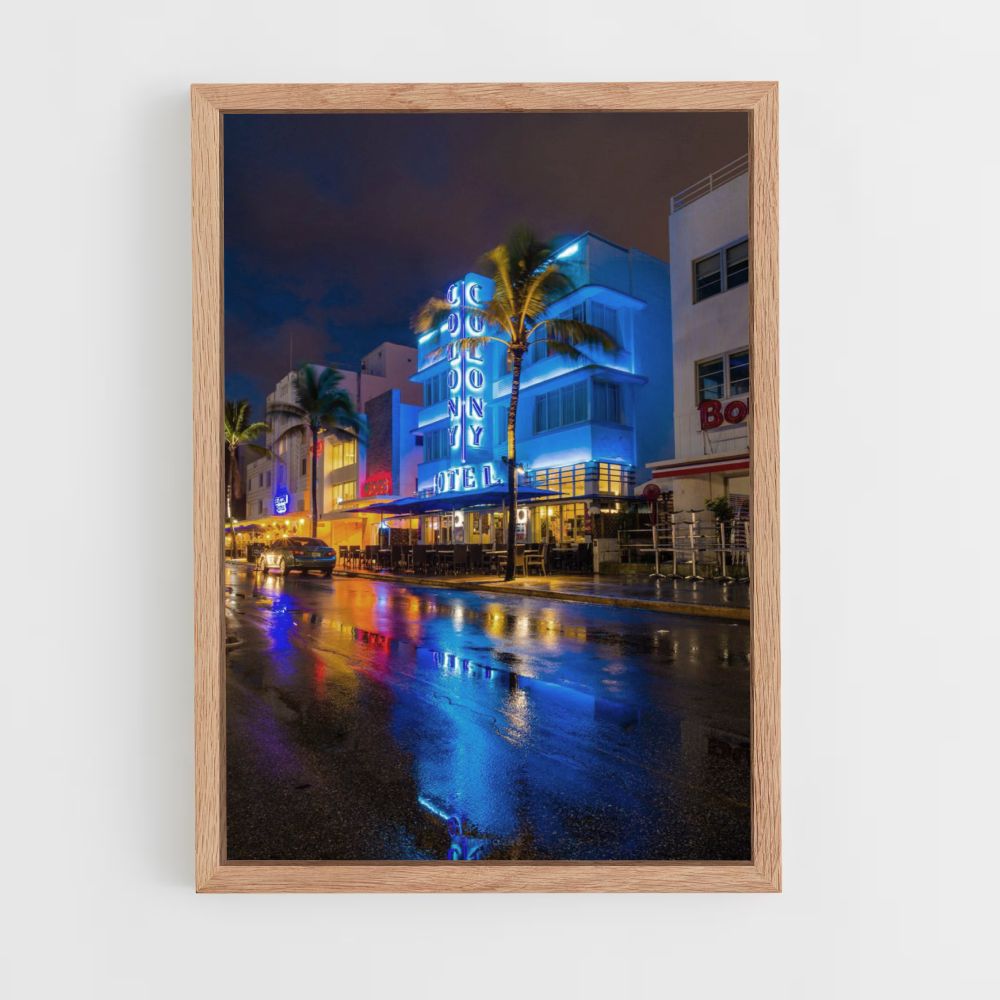 Poster Neon Miami