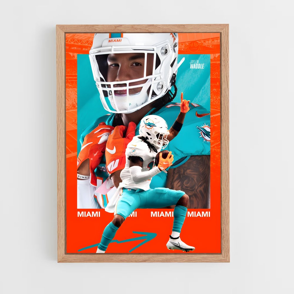 miami-dolphins-21 cadre Bois clair