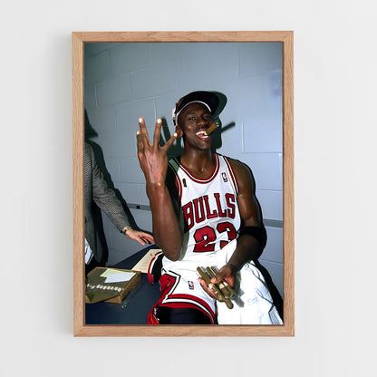 michael-jordan-4 cadre Bois clair