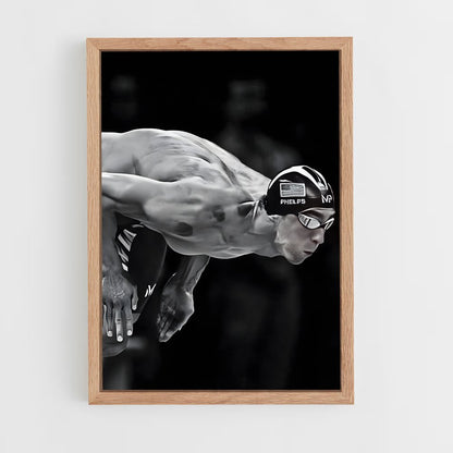 michael-phelps-3 cadre Bois clair