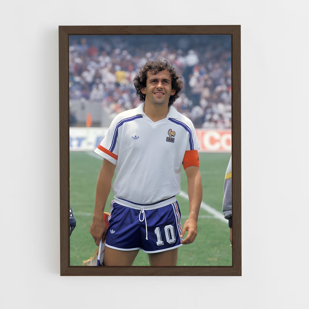 michel-platini-4 cadre Bois foncé