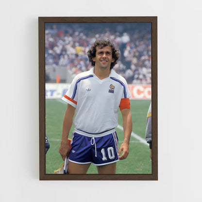 michel-platini-4 cadre Bois foncé