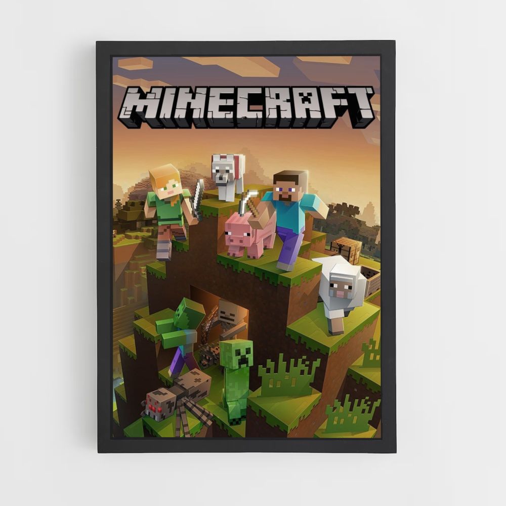 Poster Minecraft-avontuur