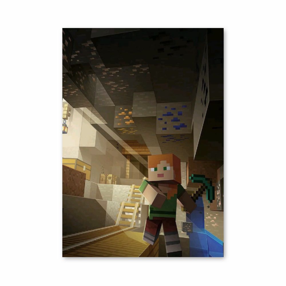 Poster Minecraft-mijnbouw