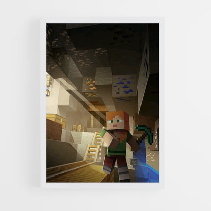 Poster Minecraft-mijnbouw