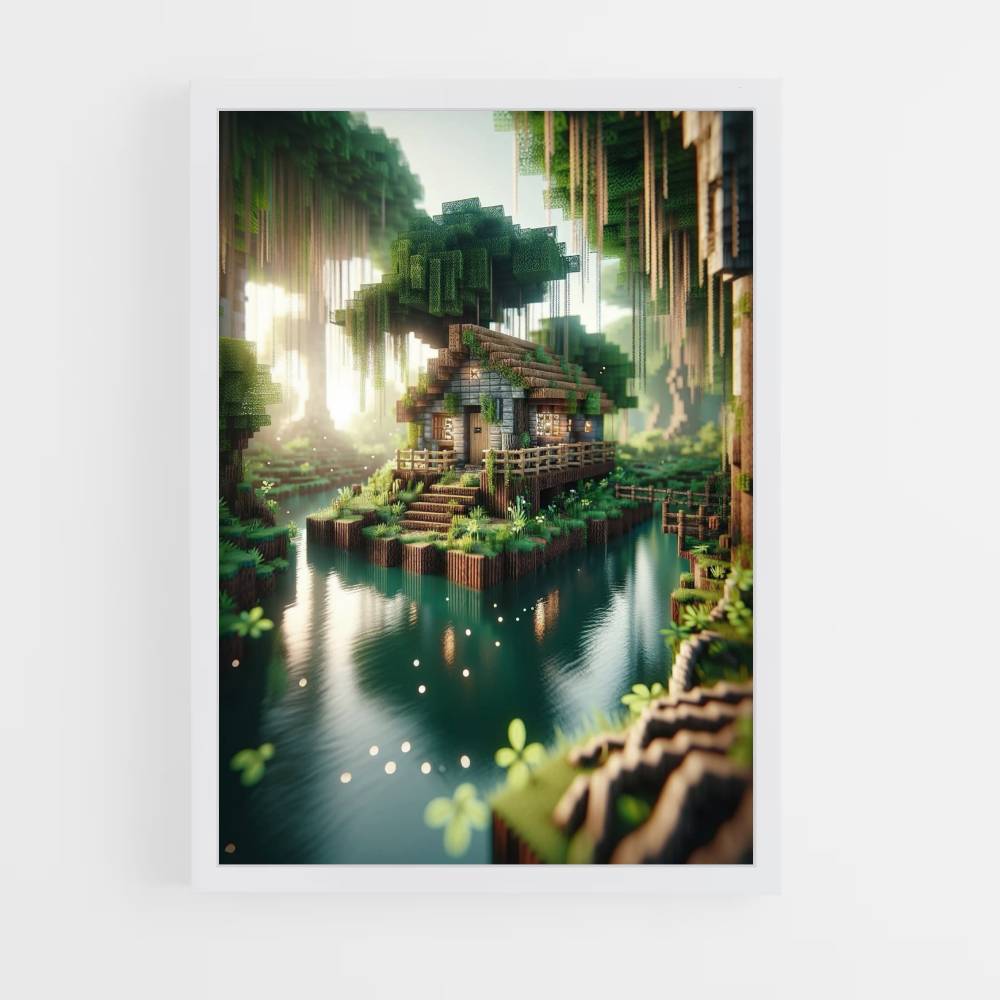 Minecraft Hut-poster