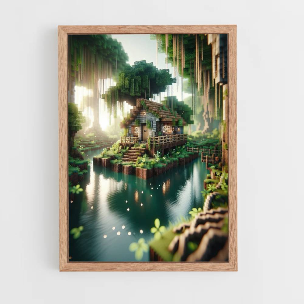 Minecraft Hut-poster