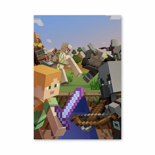 Poster Minecraft-gevecht