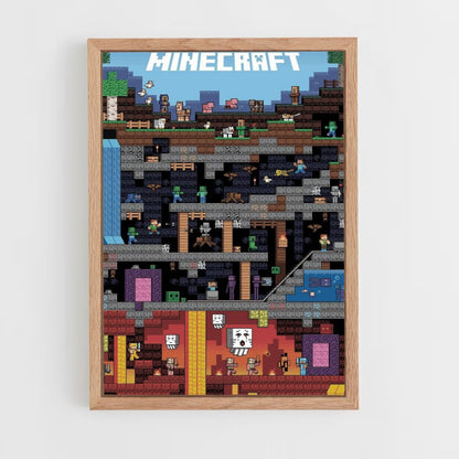 Poster Minecraft-wereld