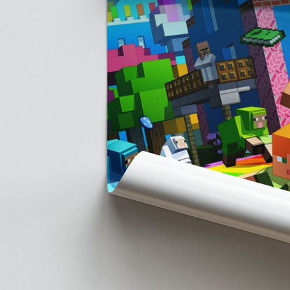 Poster Minecraft Regenboog