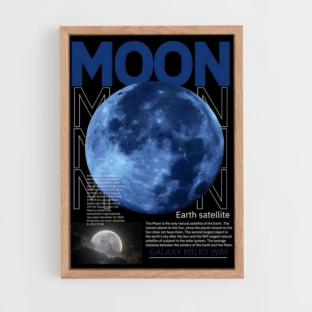 moon-1 cadre Bois clair