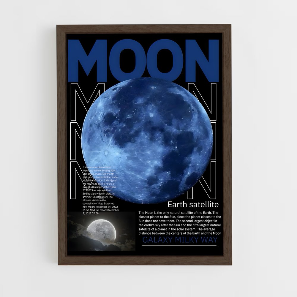 moon-1 cadre Bois foncé