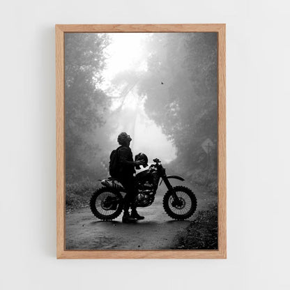 Retro motorfiets-poster