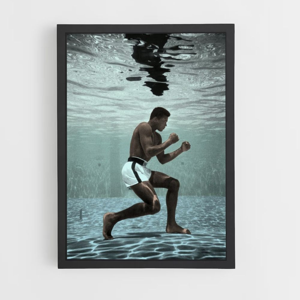 Poster Muhammad Ali-zwembad