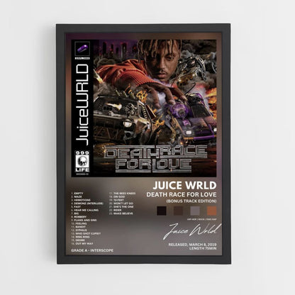 Poster Juice Wrld Doodsrace voor liefde