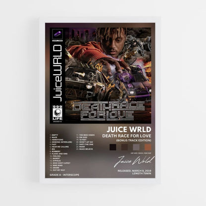 Poster Juice Wrld Doodsrace voor liefde