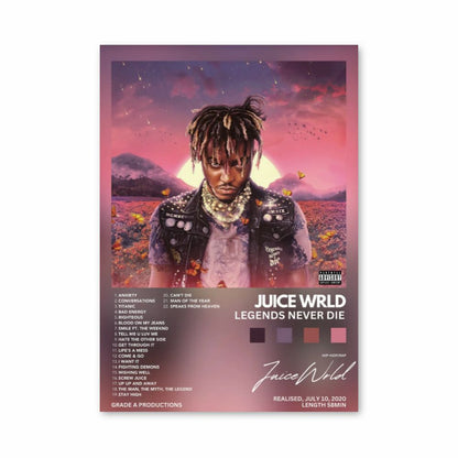 Poster Juice Wrld-legendes sterven nooit