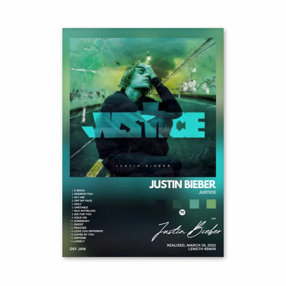 Poster Justin Bieber Justitie