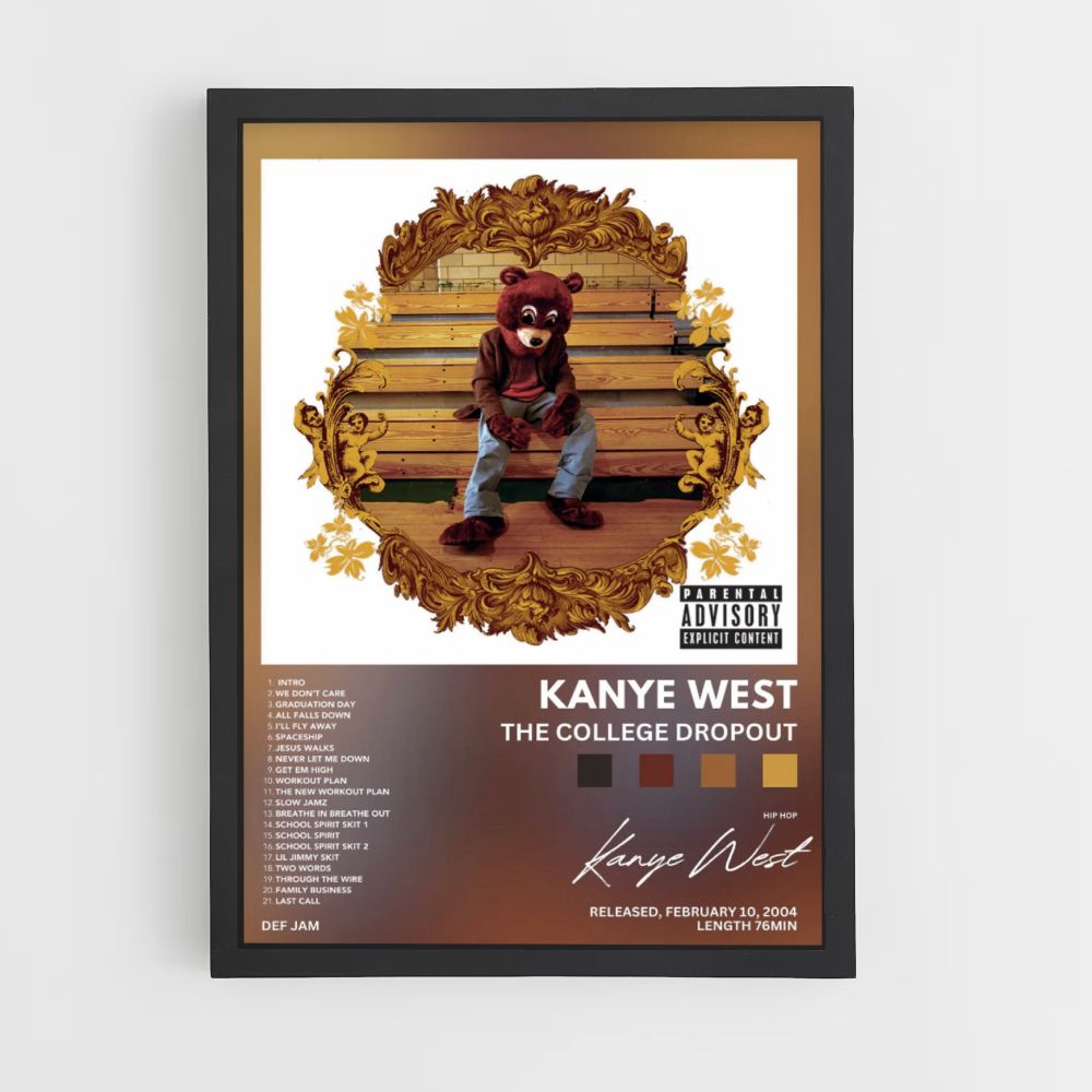 Poster Kanye West De schooluitval