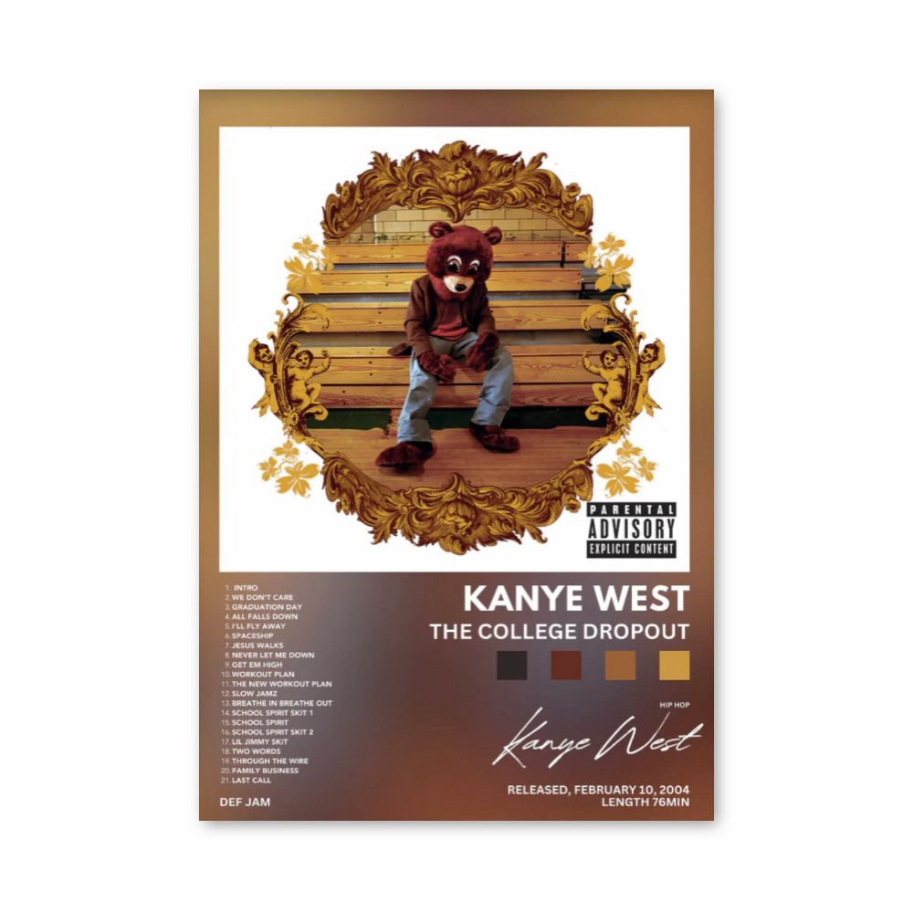 Poster Kanye West De schooluitval