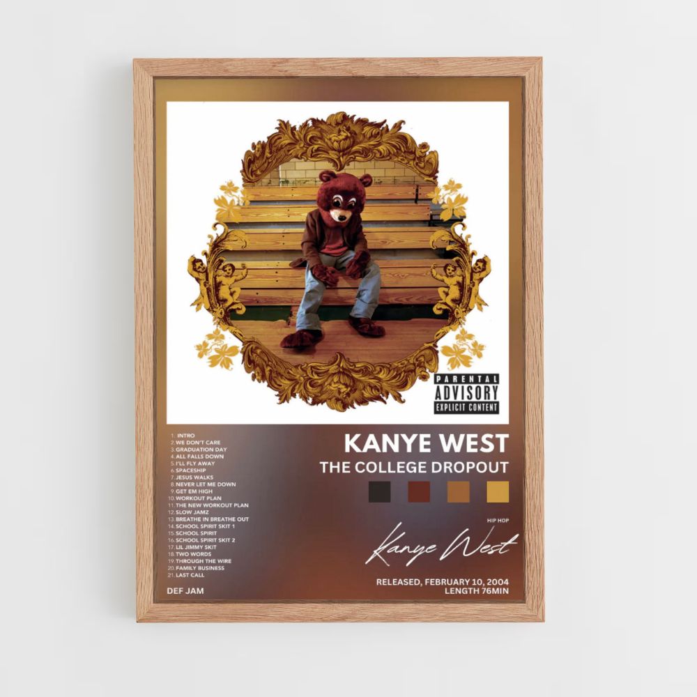 Poster Kanye West De schooluitval