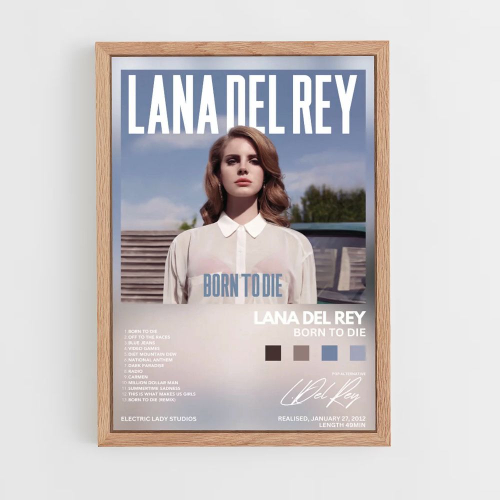 Poster Lana Del Rey geboren om te sterven