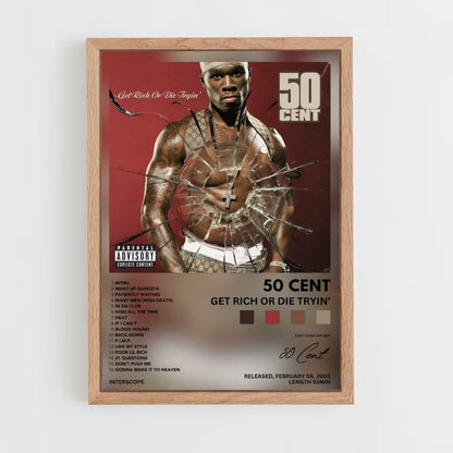 Poster 50cent Word rijk of sterf Tryin