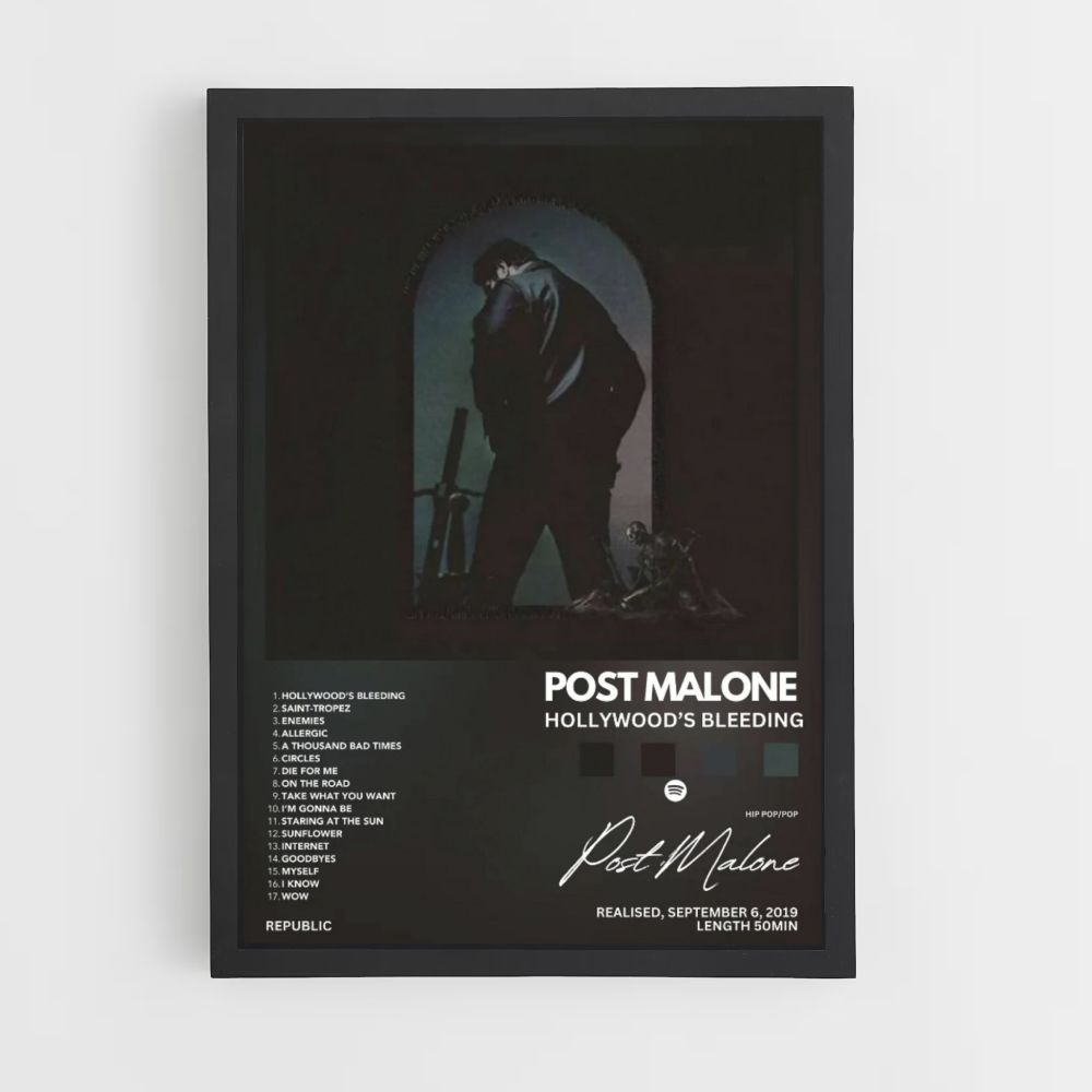 Poster Post Malone Hollywood's bloeding